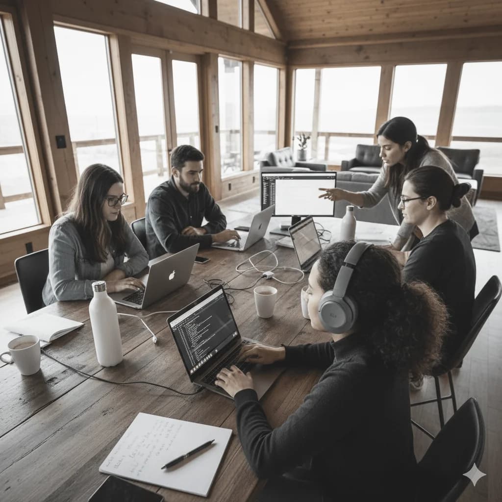 Corporate team collaboration